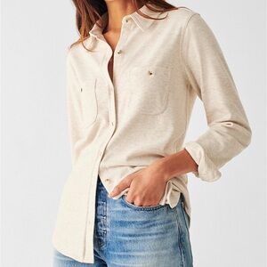 Faherty Women’s Legend Sweater Shirt Off White